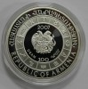 100 драм 2007г. Армения. Рыбы,  гурт гладкий, серебро 925 пробы,вес 28,28гр, диаметр 38мм, качество чеканки-пруф, монета цветная, в антивандальной капсуле. - Мир монет