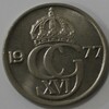 50 эре 1977г. Швеция, никель, состояние XF - Мир монет