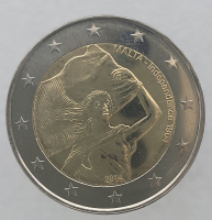 2 евро 2014г. Мальта. 50 лет Независимости, состояние UNC - Мир монет