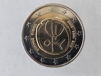 2 евро 2009г. Кипр. 10 лет экономическому и валютному союзу из ролла. - Мир монет