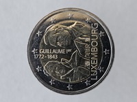 2 евро 2018г. Люксембург.  175 лет со дня смерти Гийома, из ролла. - Мир монет