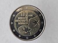 2 евро 2011г. Словения.  100 лет со дня рождения Франца Розмана , из ролла - Мир монет