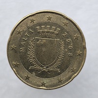 Мальта. 20 евроцентов  регулярный чекан 2008г., немного была в обращении. - Мир монет