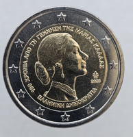 2 евро 2023г. Греция. 100 лет со дня рождения  Марии Каллас , из ролла - Мир монет