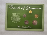 Гайана. Набор монет Банка Гайаны  1976-1980г.г. в буклете. - Мир монет