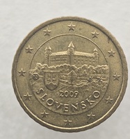 Словакия. 50 евроцентов  2009г.  из  обращения . - Мир монет