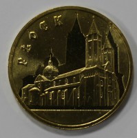 2 злотых  2007 г,  Польша. Плоцк , состояние UNC. - Мир монет