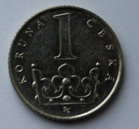 1 крона 1995г. Чехия, никель, состояние XF - Мир монет