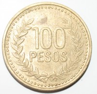 100 песо 1995г. Колумбия, состояние VF+ - Мир монет