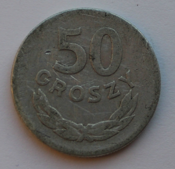 50 грошей 1949г. Польша,алюминий,состояние F-VF - Мир монет