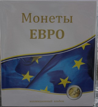  Альбом  Оптима   "Монеты евро" , без листов. Отличное качество, большой объем. СОМС. - Мир монет